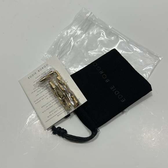 *NEW* EDDIE BORGO 12K GOLD CHAIN LINK DROP EARRINGS - Picture 5 of 6